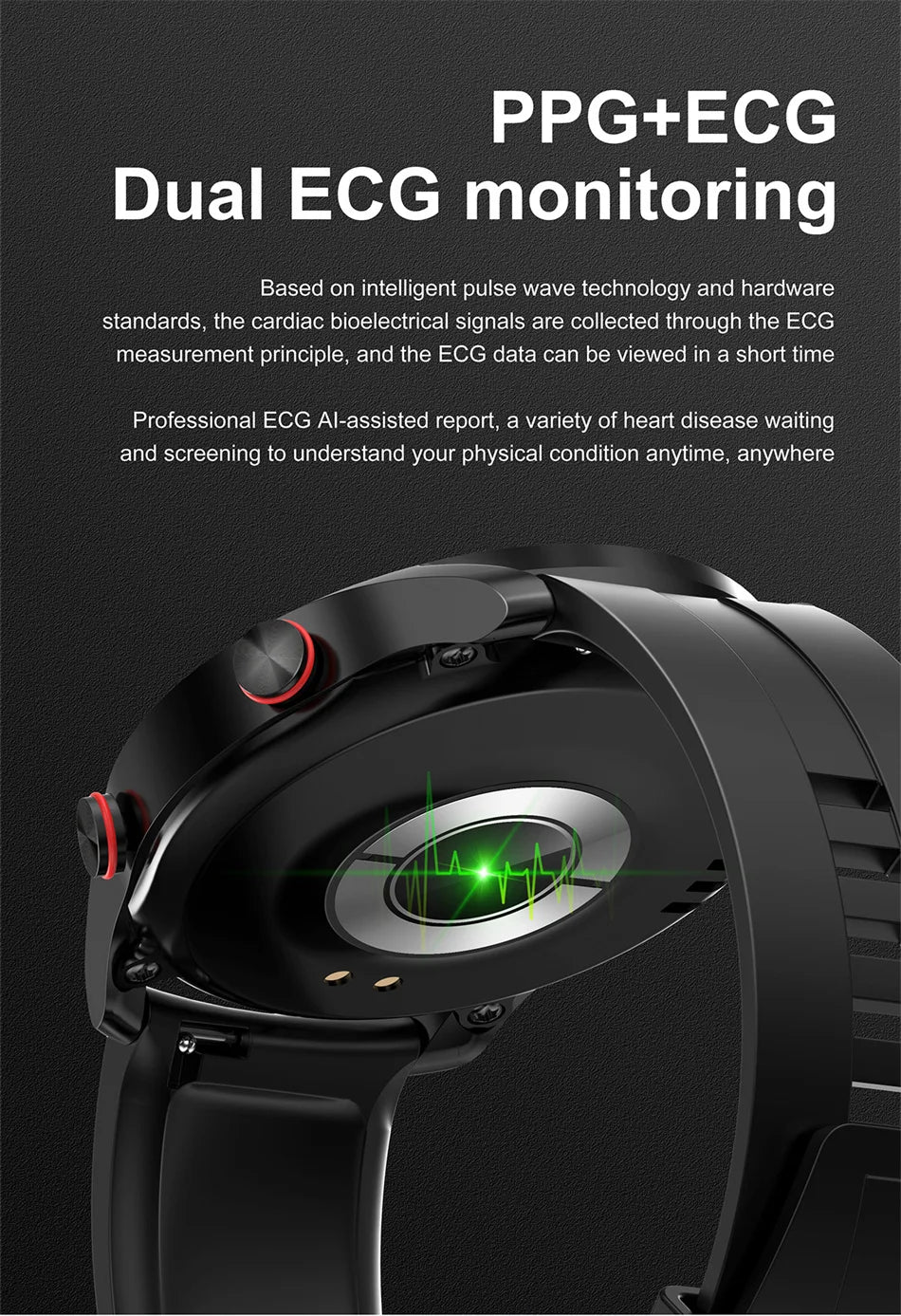 Sports Smart Watch Men Women HD Screen ECG+PPG Bluetooth Call GPS Tracker Heart Rate Monitor IP68 Waterproof SmartWatch 2026 New