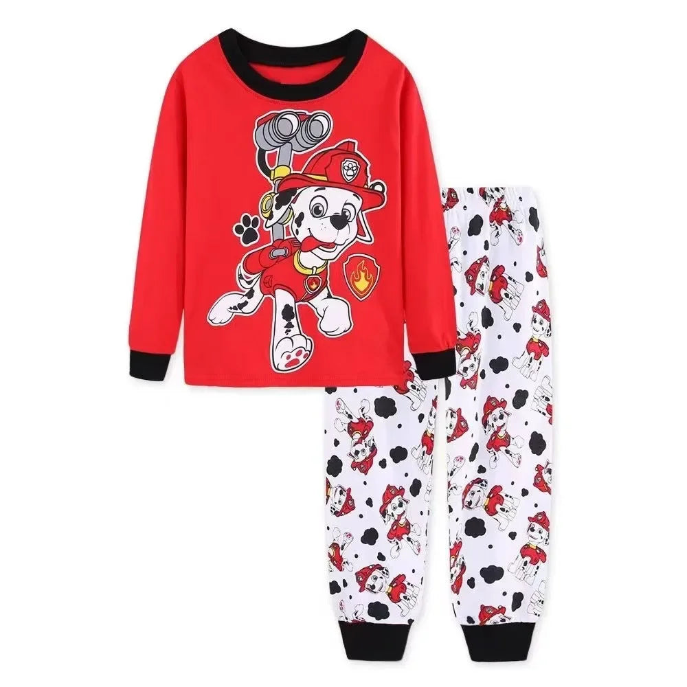 PAW Patrol New Spring Autumn Kids Pajamas Baby Boys Girls Cartoon Long Sleeve Round Neck Pyjamas Toddler Cotton Sleepwear Suits
