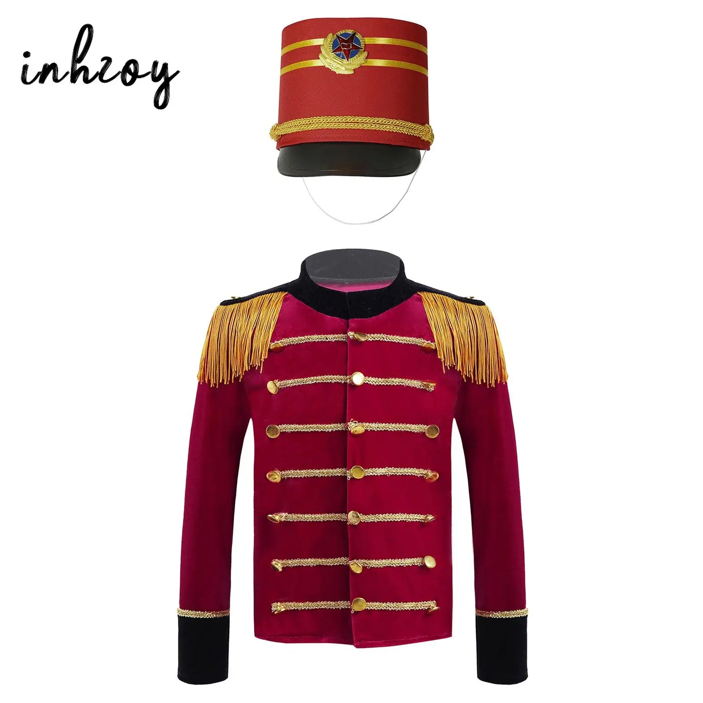 Kids Drum Trumpet Costume Royal Honor Guard Uniform Girls Boys Tassel Circus Ringmaster Jacket Halloween Nutcracker Costumes