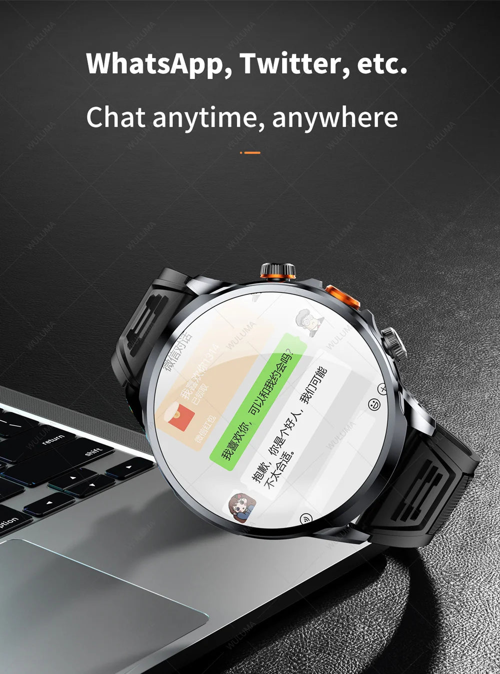 1.95-inch 3D Smart Watch 4G Network SIM Card Google Play Download APP Camera GPS WIFI NFC Call Android Men Women Smartwatch