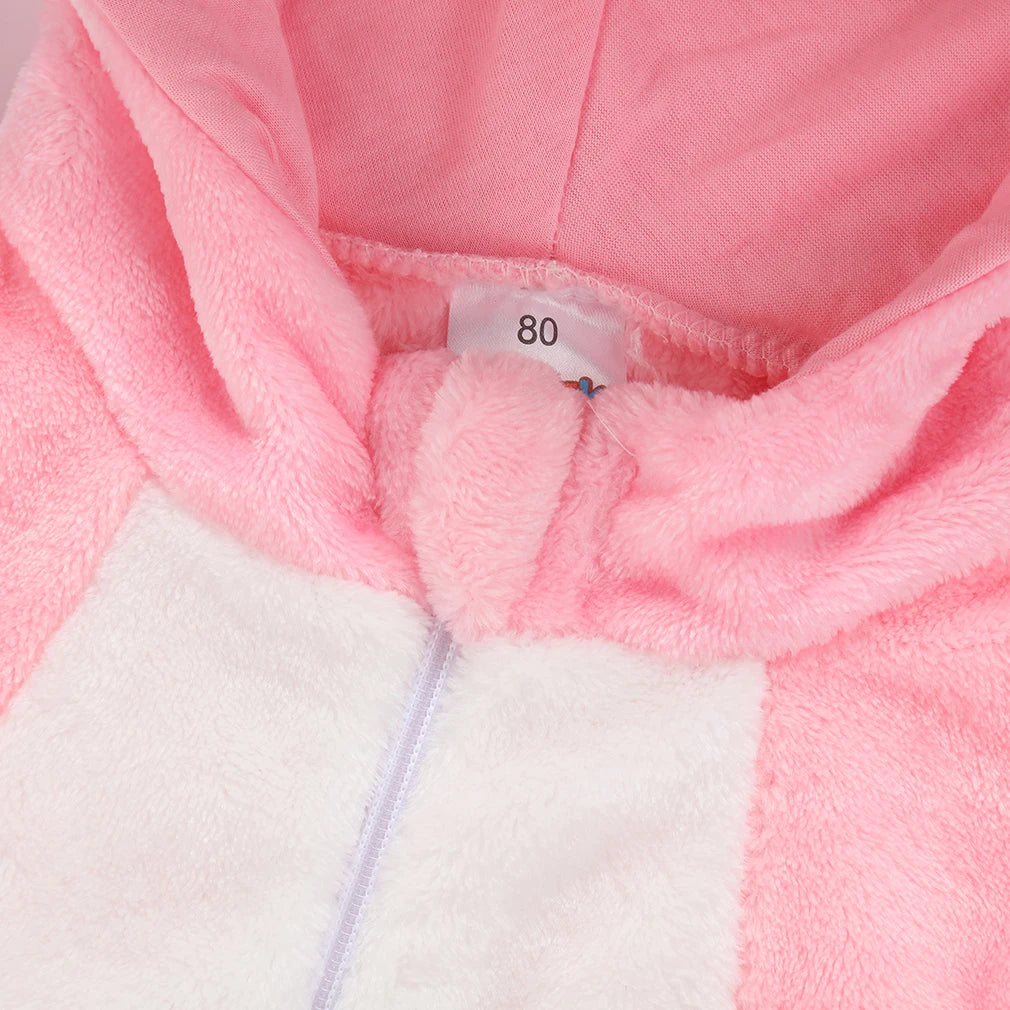 Kigurumi Baby Romper for Boys 0 to 3 6 9 12 18 24 Months Tiger Rabbit 2024 Winter Warm Newborn Kids Girl Jumpsuit Zipper Clothes