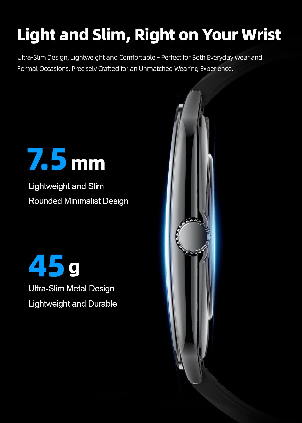 New Ultra Thin Smart Watch Men 1.96' AMOLED HD Pixel Display Always Show Time BT Call Reminder Smartwatch Ladies For Android iOS