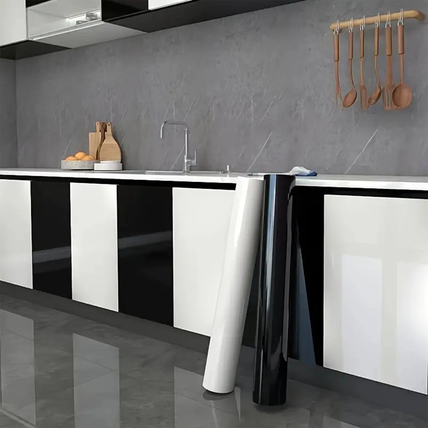 55cm Marble Vinyl Self Adhesive Wallpaper Waterproof Contact Paper PVC Wall Stickers for Kitchen Livingroom Home Decorative Film