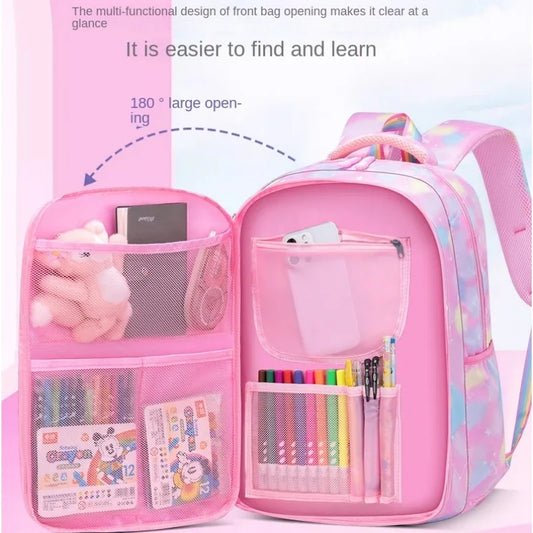 New Schoolbag Student Girls Children's Princess Refrigerator Door Backpack Spine Protector School Book Shoulder Bags cute