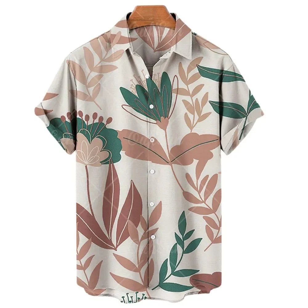 Cadiz Summer Hawaiian 3D Printed Floral Male Social Shirt For Blouse Vintage Men Beach Casual Harajuku Y2k Men's Camisas Casuais