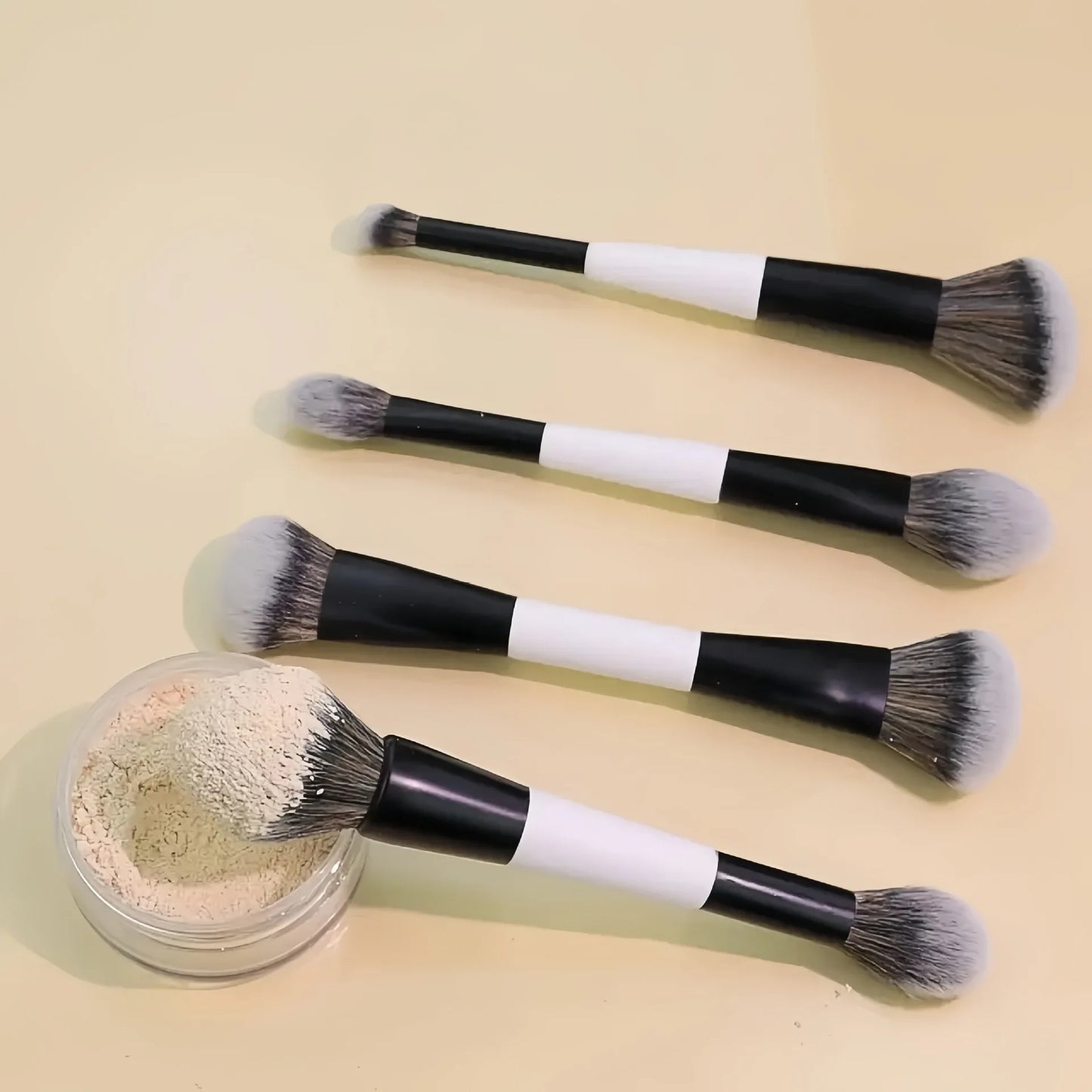 1pcs Double Head Makeup Brushes Flat Angled Foundation Concealer Contour for Blending Loose Powder Liquid Cream Cosmetic Tools