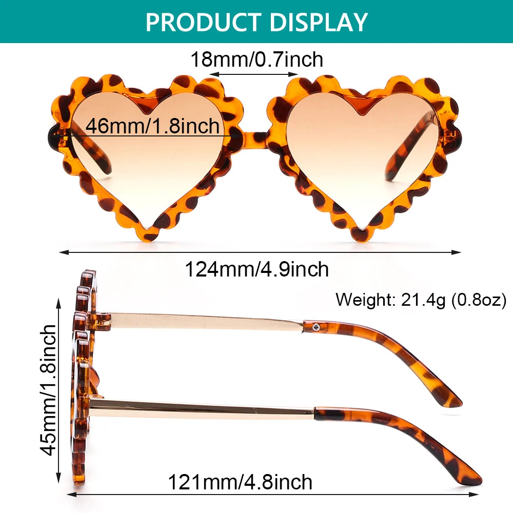 para niñas y niños Gafas para niños Gafas de sol para niños Protección UV 400 Gafas de sol para niños pequeños Gafas de sol en forma de corazón