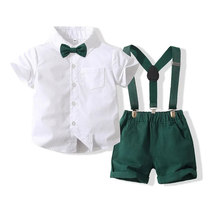 Kid Boy Formal Birthday Outfit Suit Toddler Gentleman Wedding White Shirt 1-7 Years Baby Pants Boys Ceremony Outfits