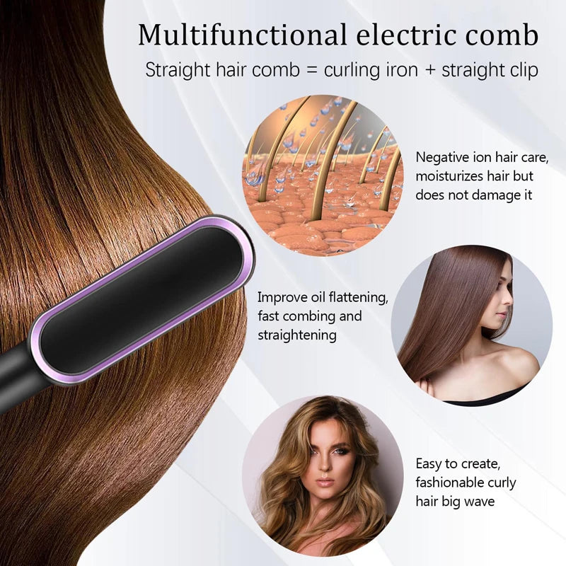 Hair Dryer Comb Curling Irons Beauty Products Hair Brushes Fast Heating Hair Straightener Comb