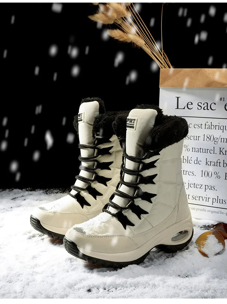 Women's Boots Winter High Quality Keep Warm Mid-Calf Waterproof Snow Boots Women Comfortable Ladies Thigh High Hiking Boots