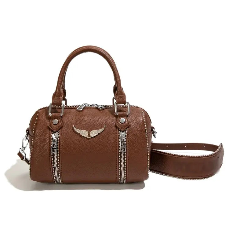 Famous design zipper women's crossbody bag, fashionable women's chain shoulder bag, modern trendy style handbag