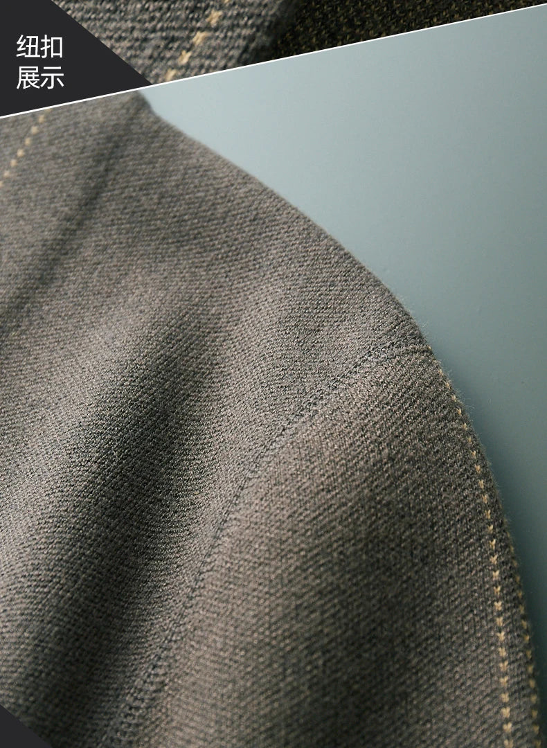 Fall/Winter New Men's Wool Cardigan Jacket Knitted Outer Cashmere Sweater Men's Wear