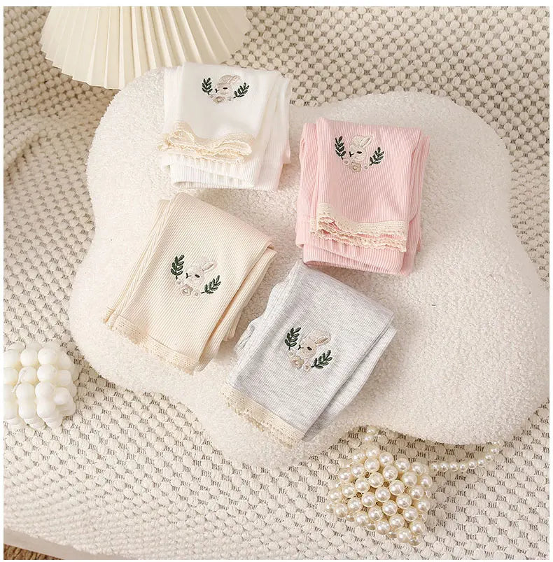 Girls' Spring and Autumn Leggings 2026 New Style for Little Girls, Fall Wear for Older Children, Children's Outerwear Pants, Trendy Autumn Pants