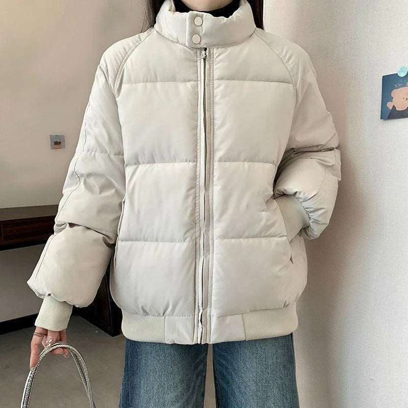 Down Cotton Jacket for Girls Winter Clothes 2025 New Loose Thickened Cotton Jacket Warm Cotton Jacket