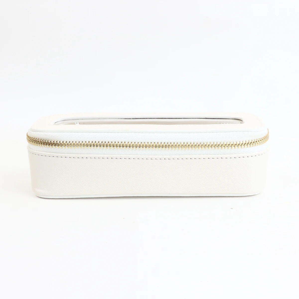 Customized Name PU Leather Women's Transparent Makeup Brush Box, PVC Makeup Bag Women's Toiletries Accessories