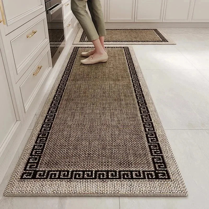 Kitchen Floor Mat Stain-resistant and Wear-resistant Carpet Home Decor Rug Soft and Comfortable Loop Fleece Carpets