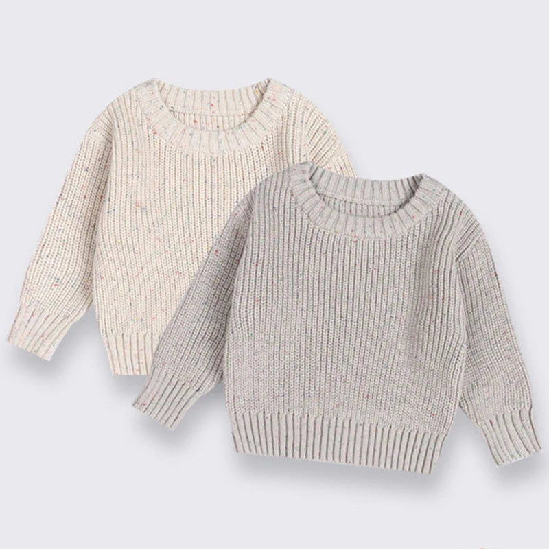 Nuevo Jersey de punto para niños y niñas, ropa de invierno para niños, suéter de algodón de gran tamaño, suéter informal de punto grueso con Cable para bebé, ropa