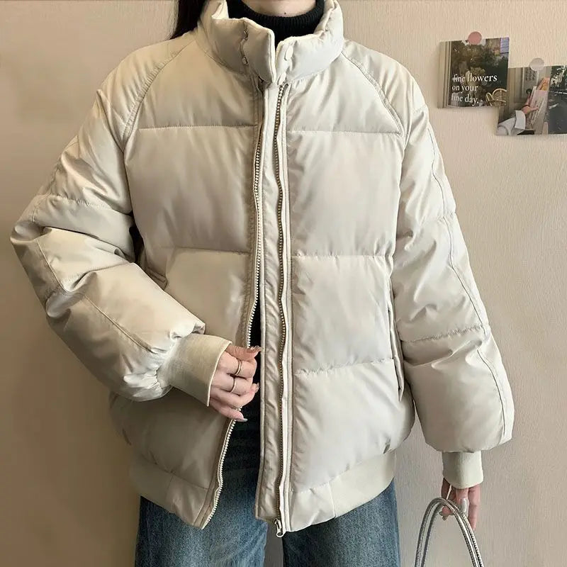 Down Cotton Jacket for Girls Winter Clothes 2025 New Loose Thickened Cotton Jacket Warm Cotton Jacket