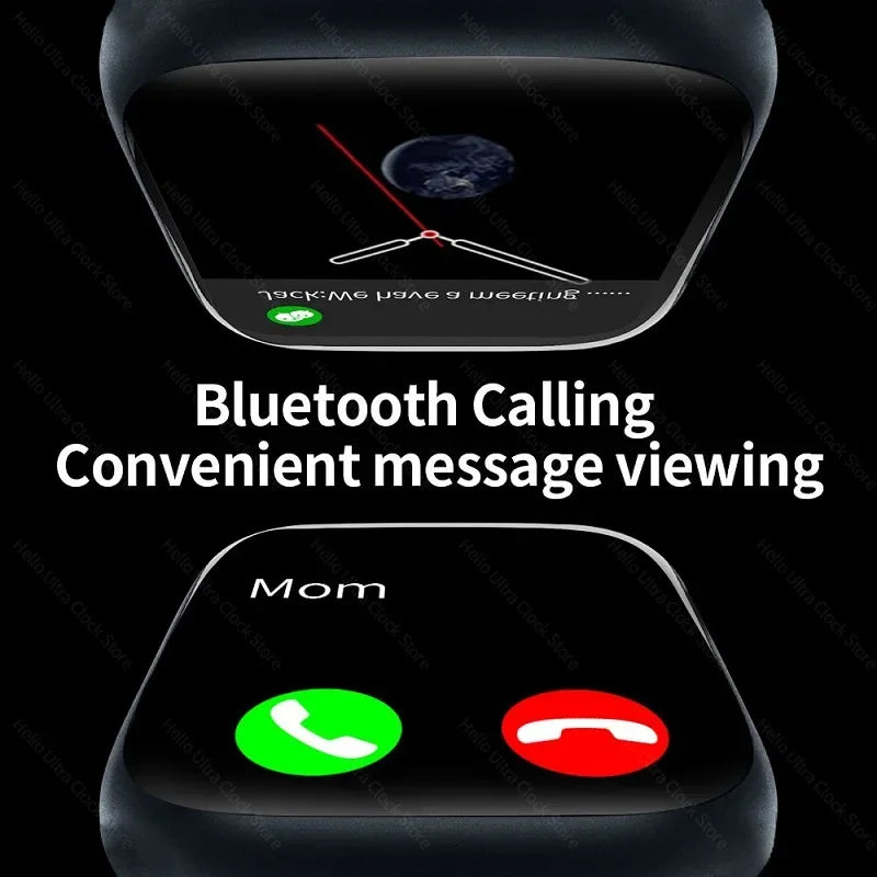 2024 New Hello Plum Smart Watch Series 10 46mm HD AMOLED 4G ROM ChatGPT NFC Compass Sports Clock Smartwatch Men Women 3 Pro Plus