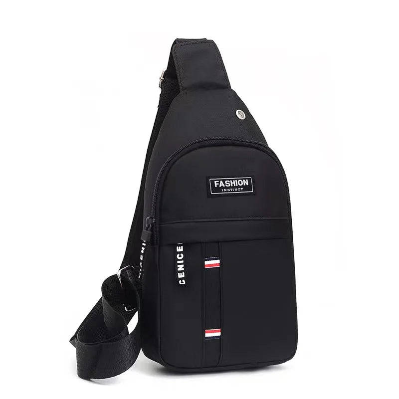 New Men Chest Bag New Nylon Multi Functional Crossbody Bag Fashion Versatile Men One Shoulder Chest Bag