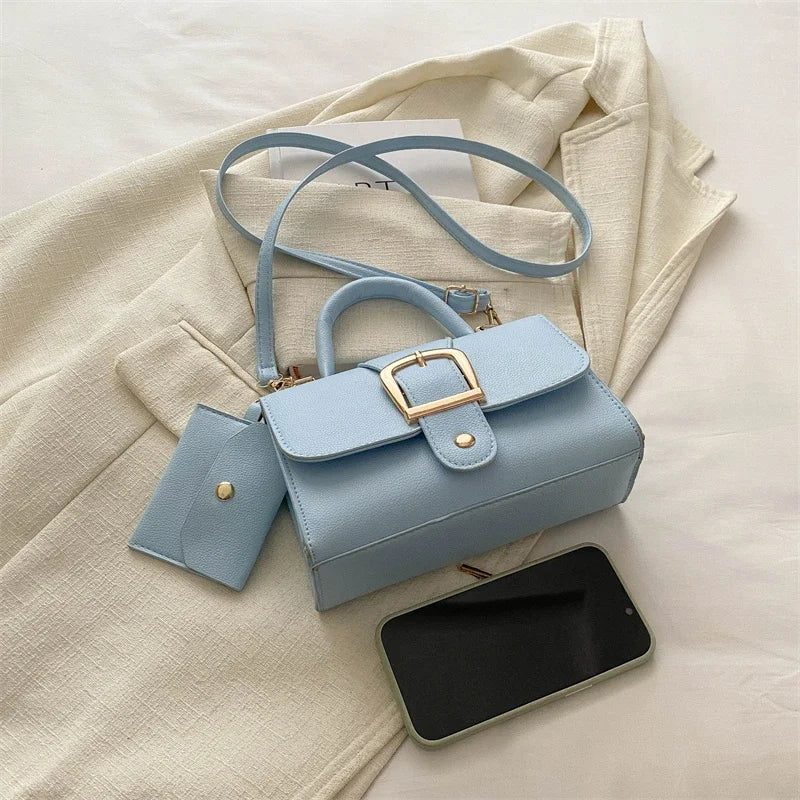 7 Color Pu Leather Ladies Brand Shoulder Bag With Coin Purse Crossbody Small Phone Bag Female Flap Messenger Bag Silver