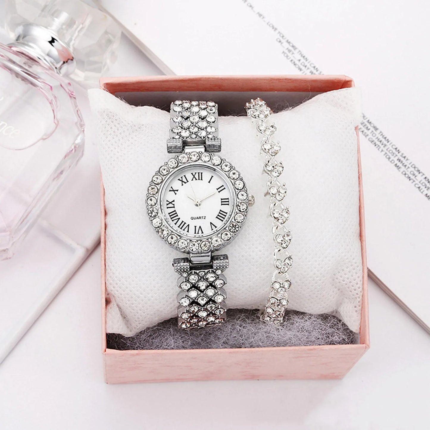 Watch For Women Watches 2024 Luxury Watch Luxury Brand Reloj Mujer Watch Bracelet Set Diamond Steel Band Quartz Watch Wrist Watc