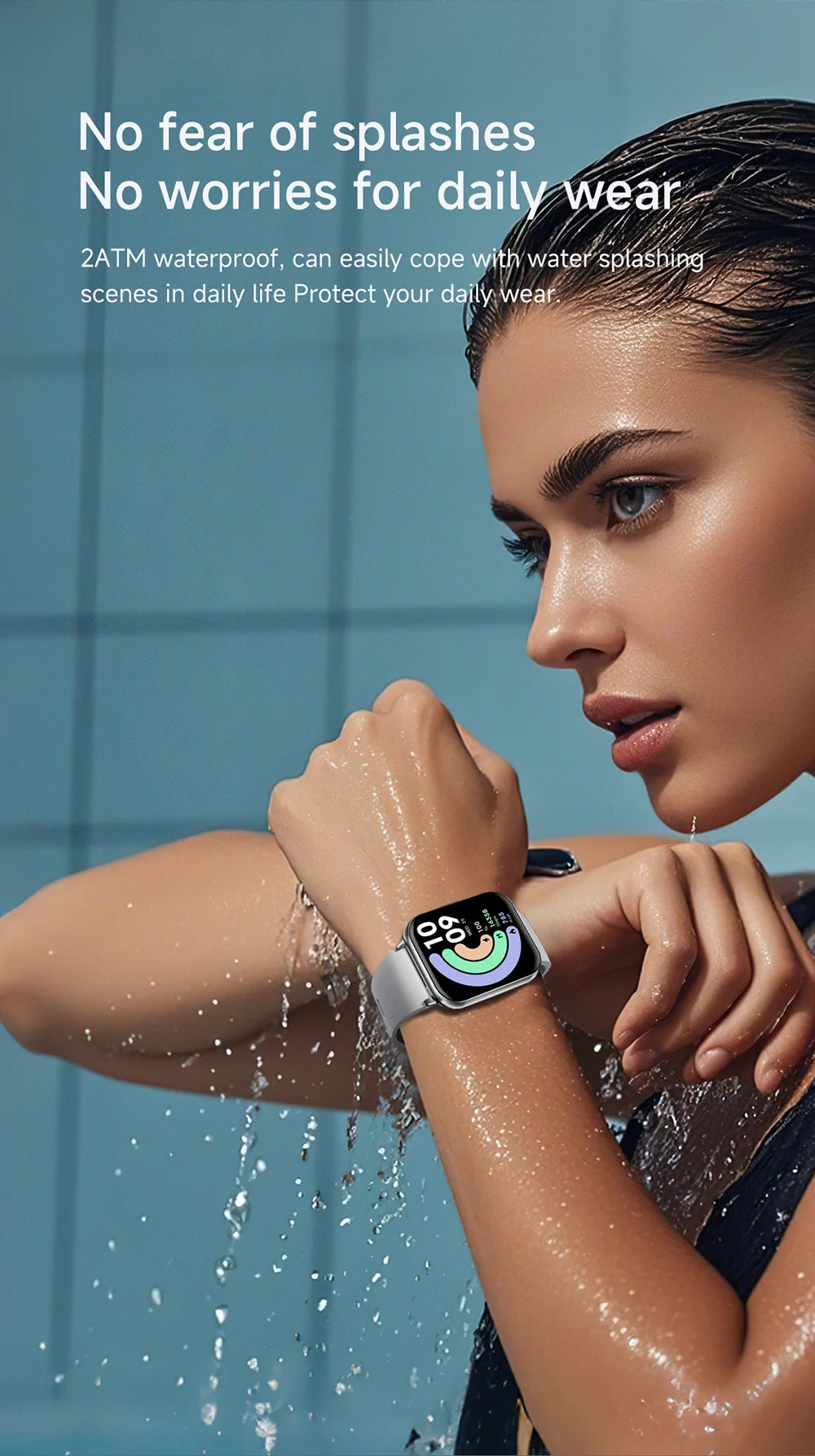 KUMI M2 Smart Watch 1.83" HD Screen ChatGPT 100+ AI Watch Faces 2ATM Bluetooth Calling 100+ Sports Modes Health Monitoring