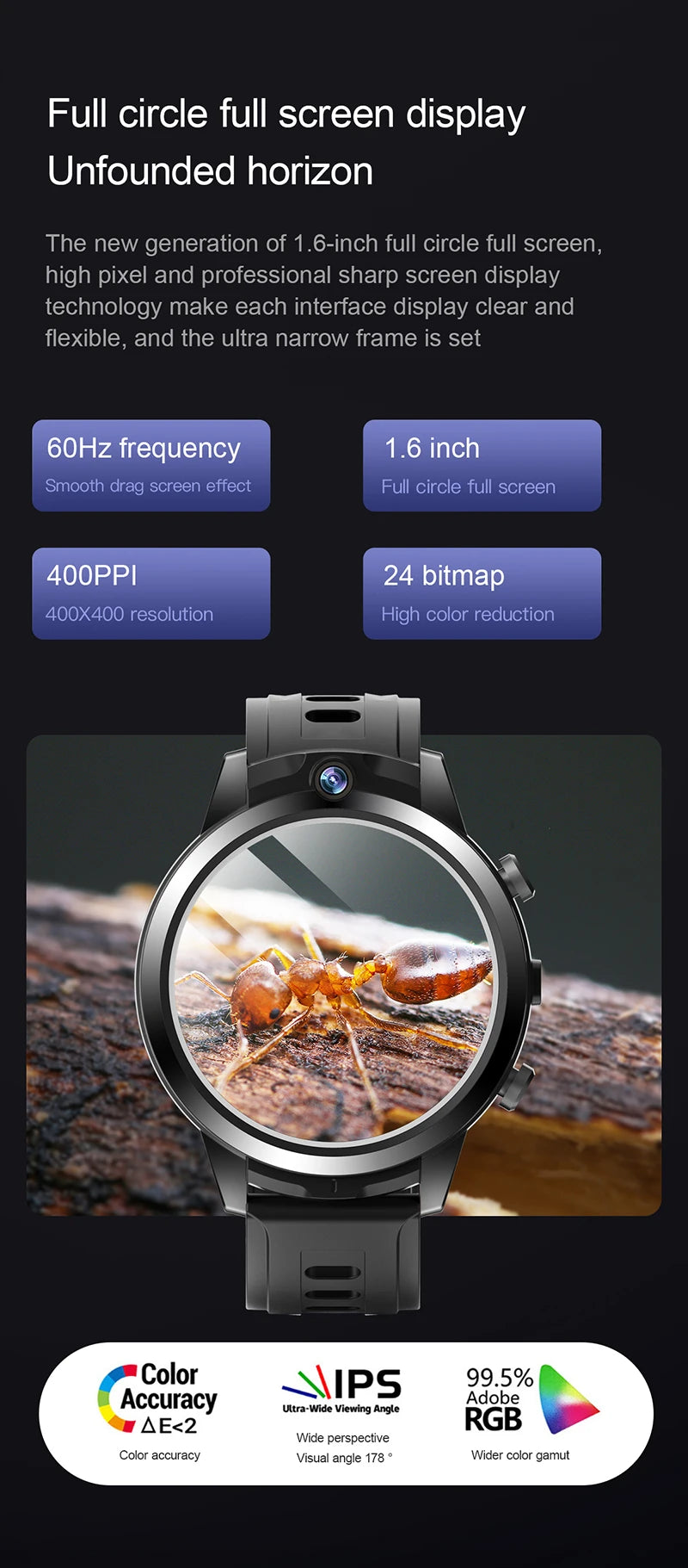 New Arival 1.6inch 4G All Netcom Can help children learn Smart Watch Dual cameras 4+6GB body temperature ECG monitoring Watch
