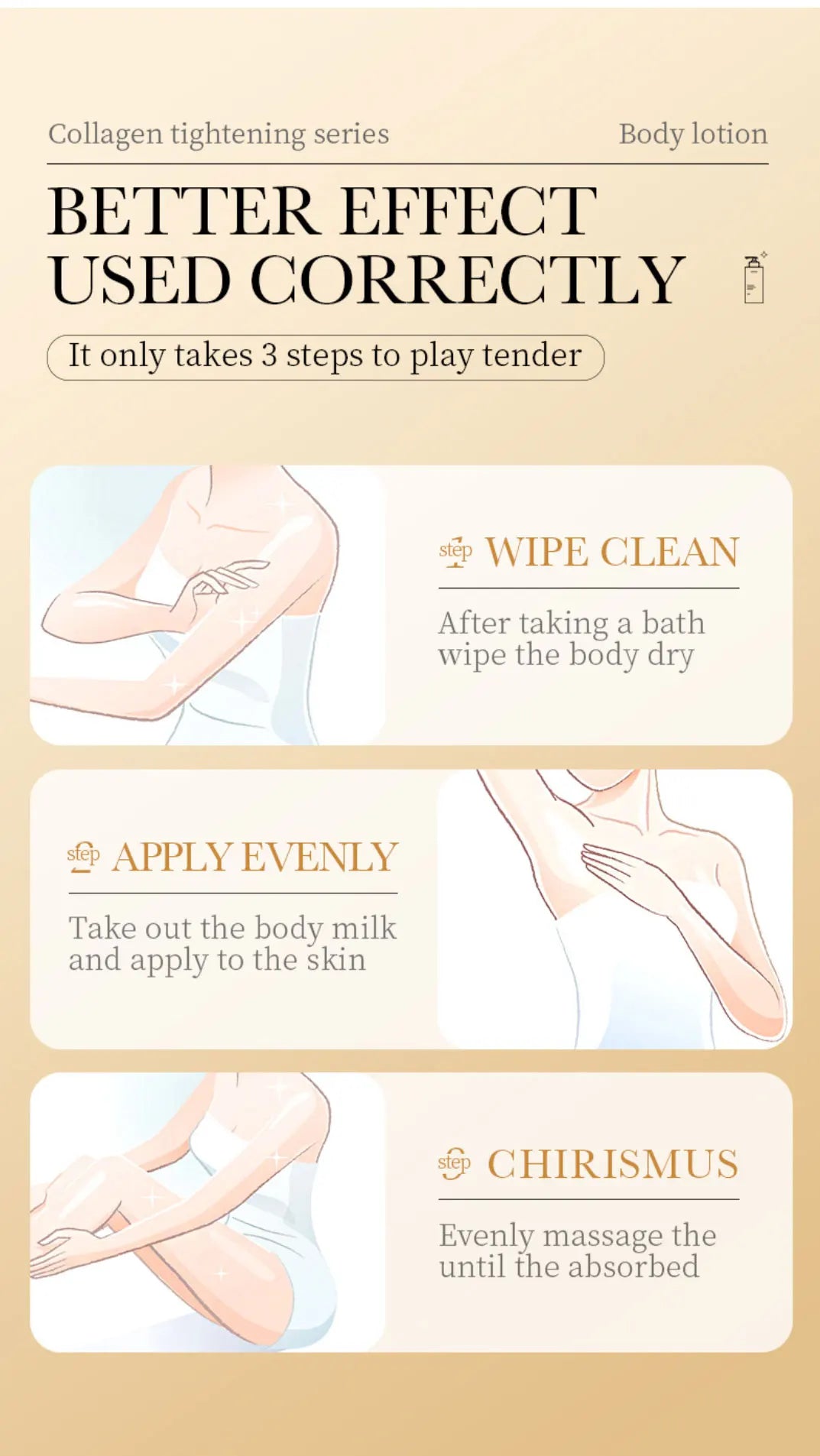 300g Collagen Anti-Aging Body Lotion: Moisturizes, Smooths, And Repairs Skin; Gentle And Easily Absorbed.