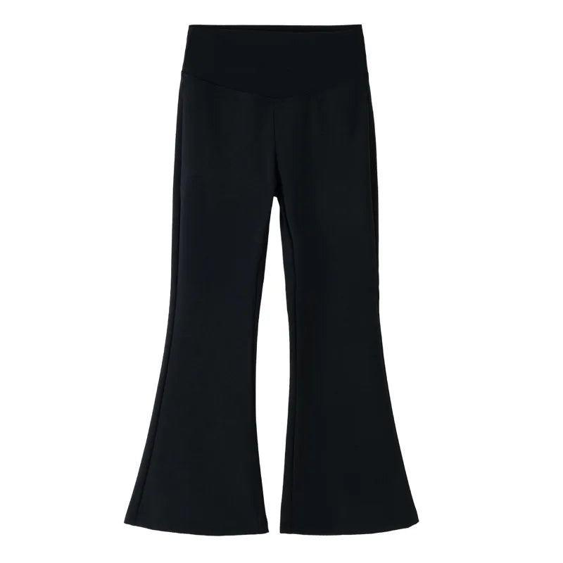 Girls Yoga Leggings Flared Pants High Waist Teenagers Stretch Elastic Waistband Kids Sportswear Trousers Autumn Spring
