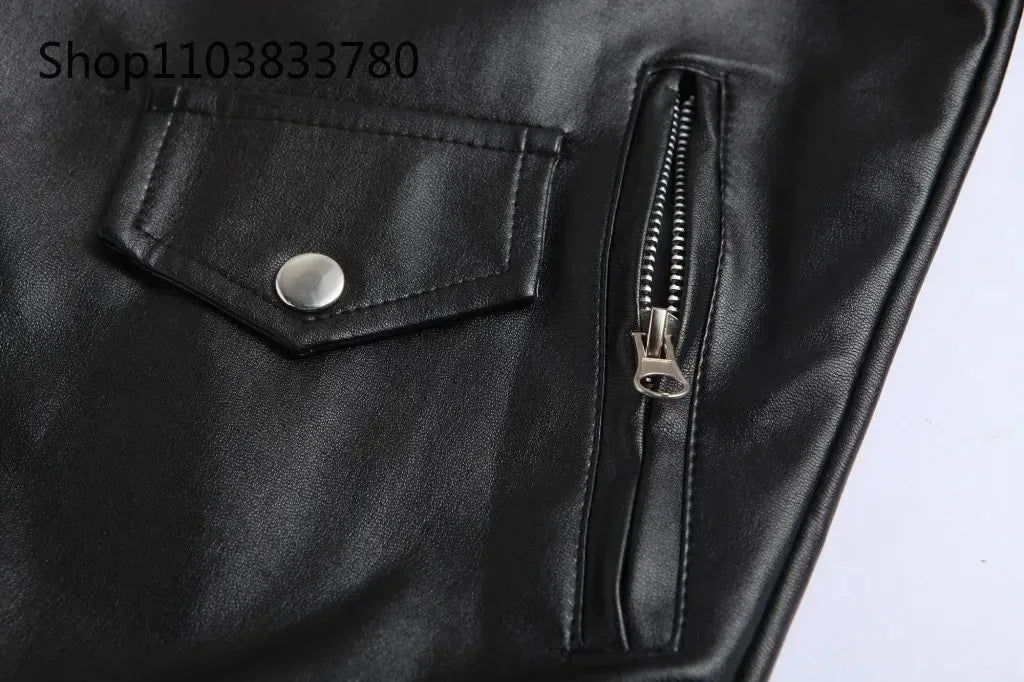 Men's Leather Jackets Autumn Spring Casual Motorcycle PU Jacket Biker Leather Coats Brand Clothing Male Outwear Streetwear Cool