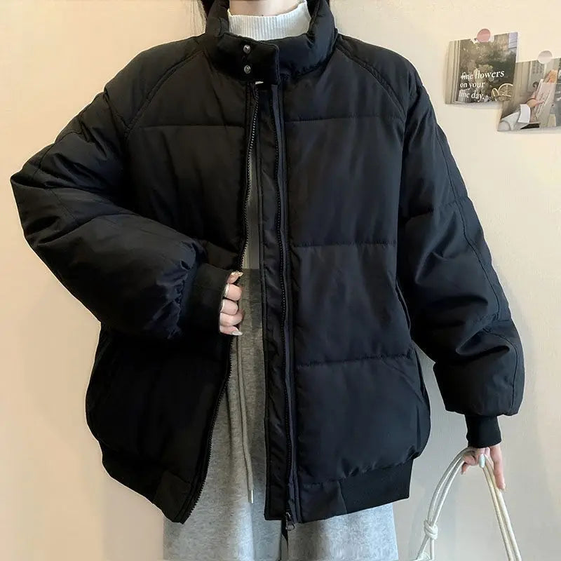 Down Cotton Jacket for Girls Winter Clothes 2025 New Loose Thickened Cotton Jacket Warm Cotton Jacket