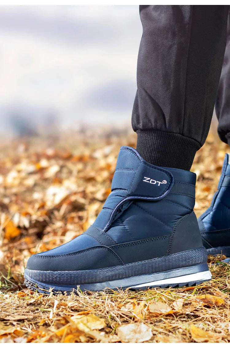 -40°C Winter Thicken Warm Men's Snow Boots Outdoor Waterproof Comfort Cotton Shoes Cold Resistant Non-slip Platform Ankle Boots