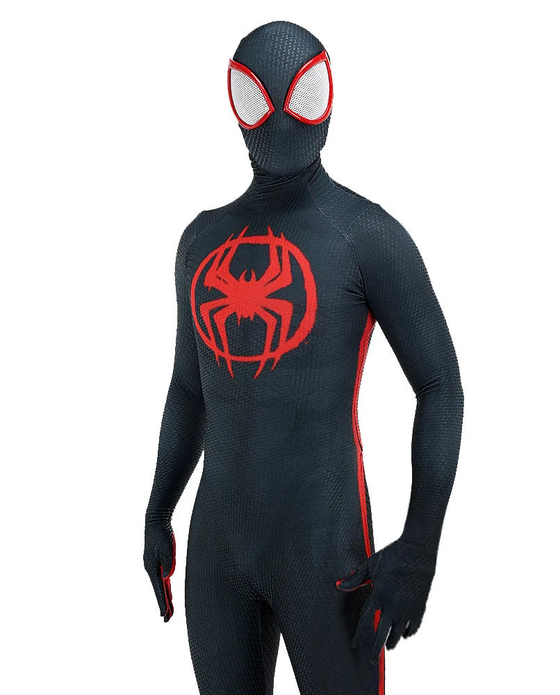 Across the Verse Miles Morales Cosplay Spiderman Spandex Disfraces Para Spidey Boys Bodysuit Zentai Suits Halloween Costume