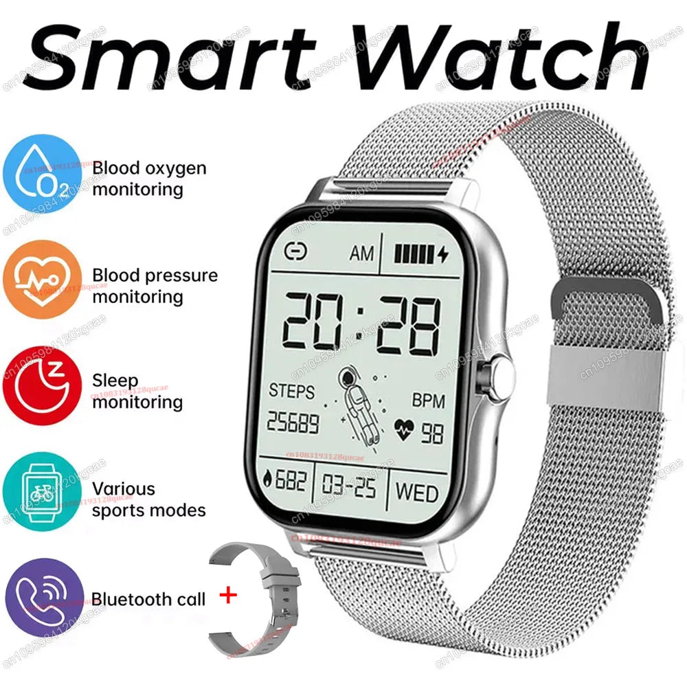 [Smart Watch, Wireless] Wireless Men'S And Women'S Smart Watch, 1.83'' Full Screen Touch, Dialing/Answering Calls Pedometer Hw12