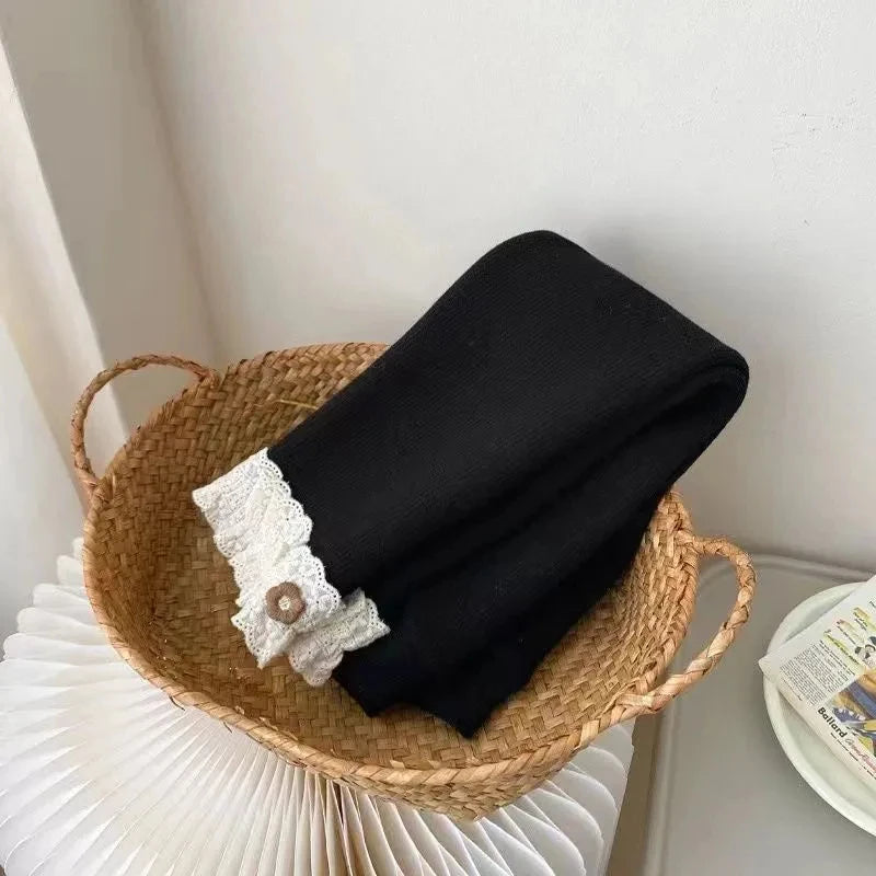 Baby Girls Pants Kids Lace Cute Simplicity Tight Trousers Spring Autumn Winter 1-6 Years Old Winter Children Leggings Trousers