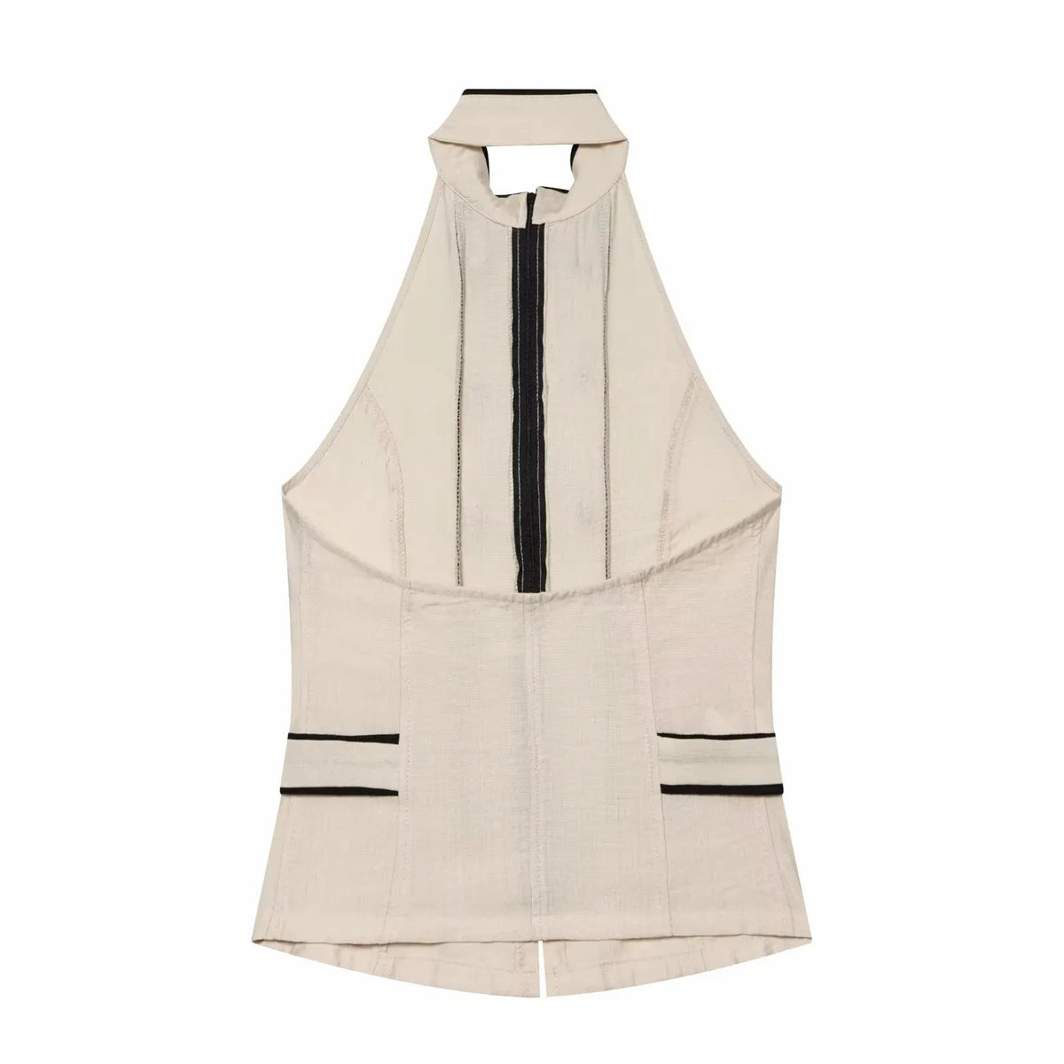 Women Summer Elegant Silk Texture Tops Fashion Women Vacation Halter Backless Beach Style Party Lady Tops
