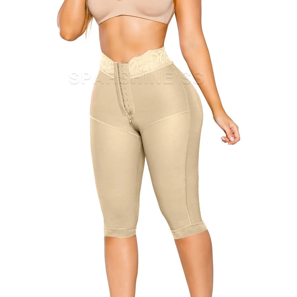Fajas Colombianas High Waist Women Post Surgery Compression BBL Butt Lifter Pants to Knee Length Shaper Tummy Control Underwear