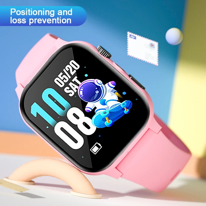 4G Kids Smart Phone Watch SOS GPS Call LBS Tracker Location Sim Card Clock Camera Chat Waterproof Smartwatch Boys Girls Gifts