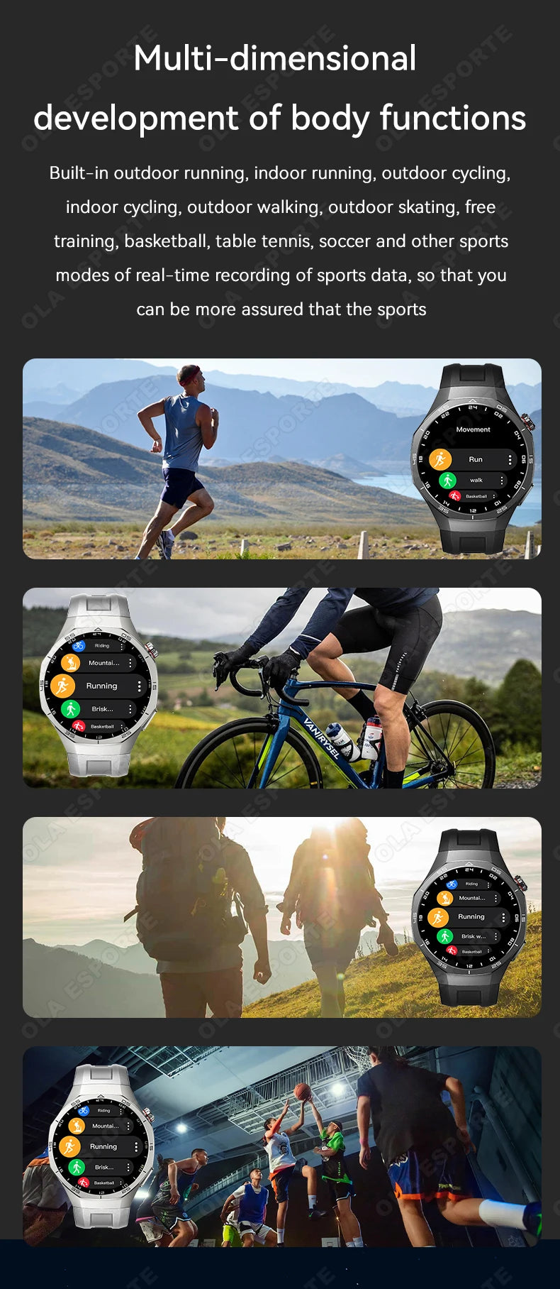 Smart Watches For Men Women 1.5" 360*360 HD Screen 330mAh Battery Heart Rate Sleep Health Bluetooth Call Watches For Man HT30