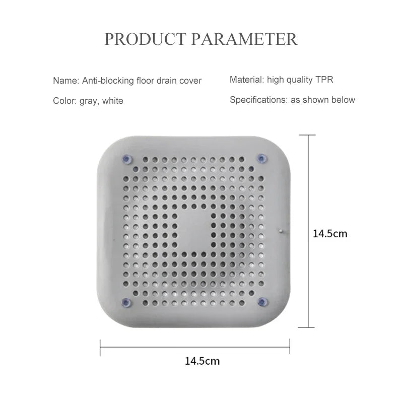 Sink Strainer Shower Drain Plug Hair Catcher Bathtub Shower Kitchen Sink Sewer Hair Filter Screen Silicone Bathroom Accessories