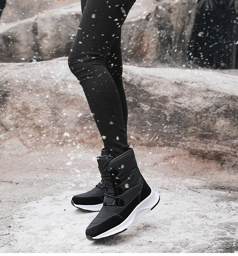2023 Winter White Snow Boots Waterproof Non-slip Thicken Plush Warm Ankle Boots Women Shoes Botas Mujer Platform Shoes