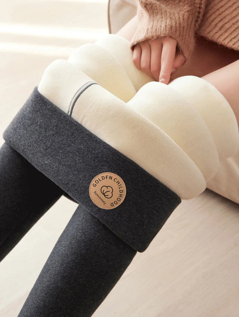 2025 Women's Winter Leggings High Waisted Thermal Plus Velvet Tight Stretch Leggings Keep Out The Cold Thicken Warm Cotton Pants