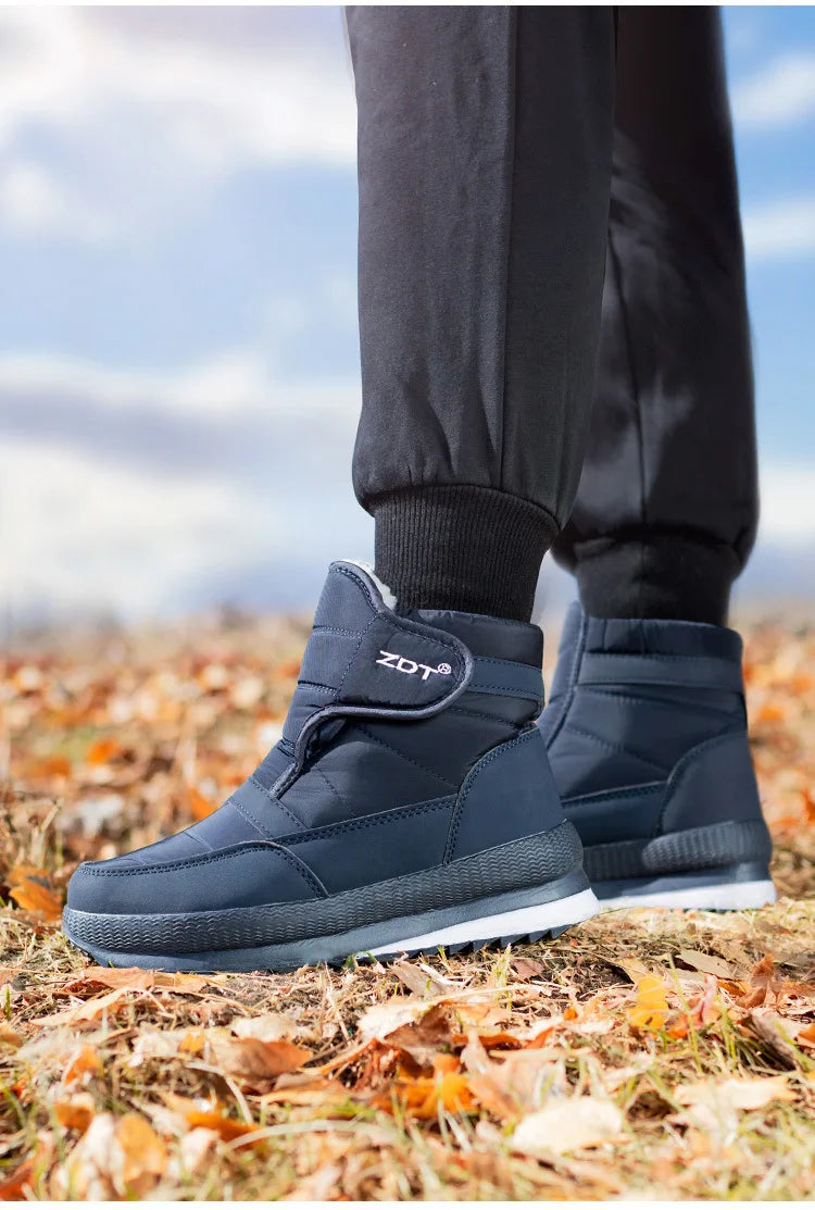 -40°C Winter Thicken Warm Men's Snow Boots Outdoor Waterproof Comfort Cotton Shoes Cold Resistant Non-slip Platform Ankle Boots