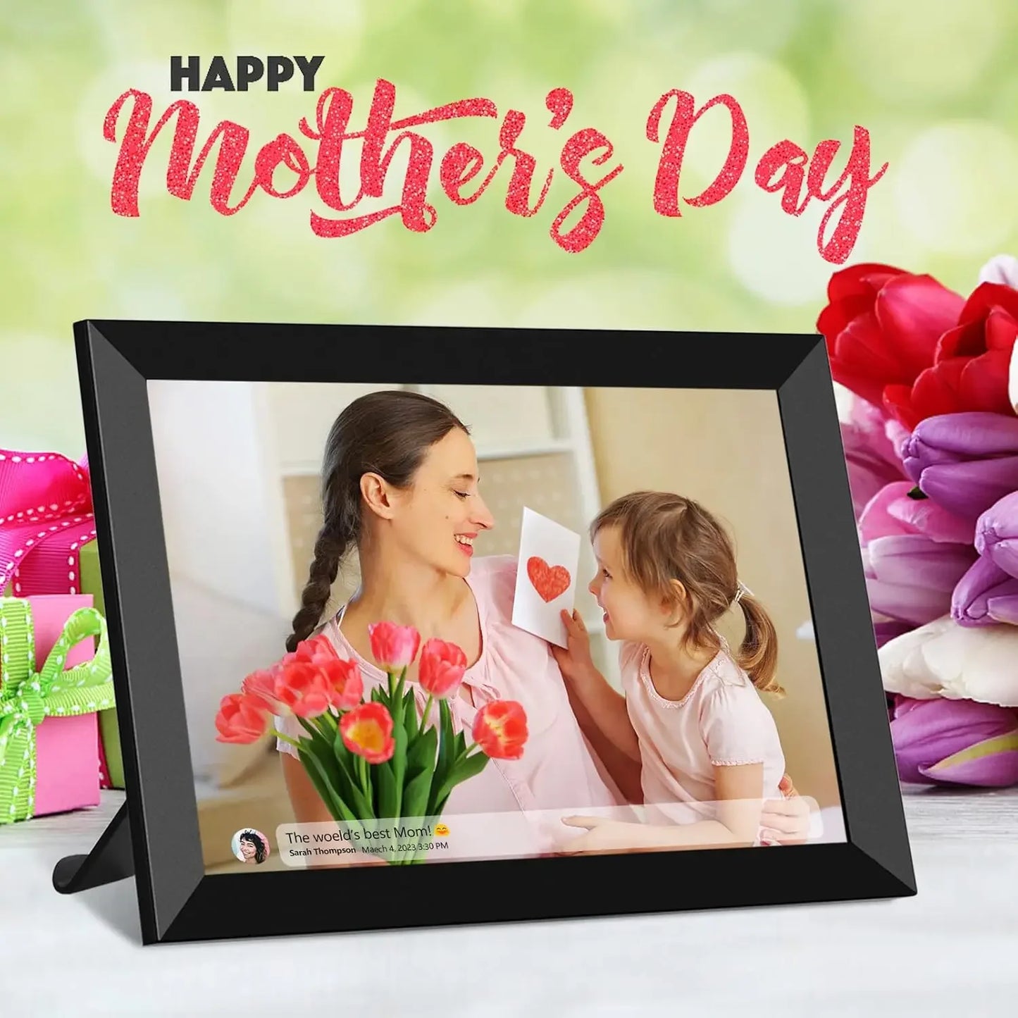 Frameo 10.1 Inch Smart WiFi Photo Frame Digital Picture Frame HD IPS Touch-screen 32 GB