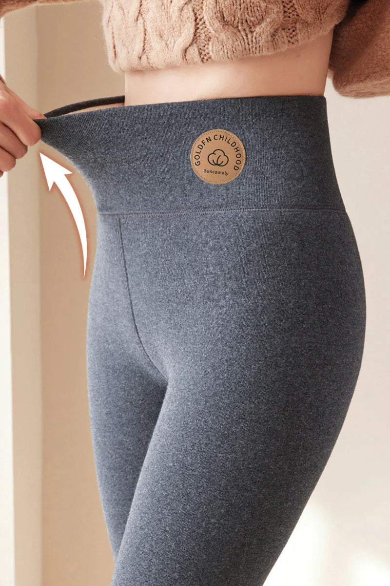 2025 Women's Winter Leggings High Waisted Thermal Plus Velvet Tight Stretch Leggings Keep Out The Cold Thicken Warm Cotton Pants