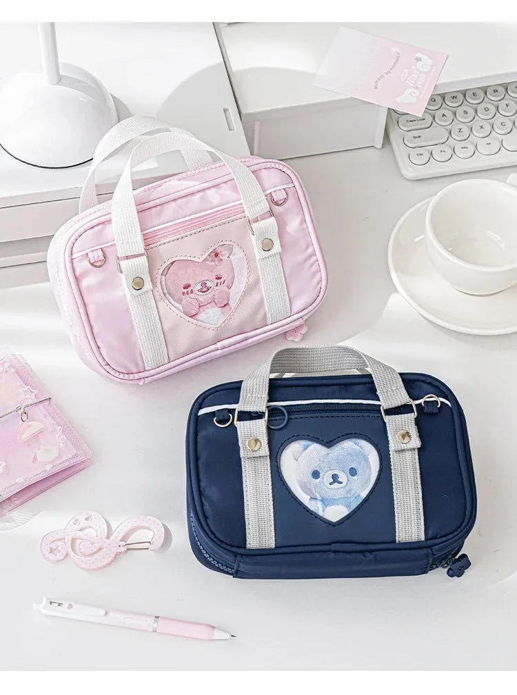 New Arrivals Large Capacity Makeup Bags  Academic Style Cosmetic Bag Multifunctional Fabric Storage Bag for Women Wholesales