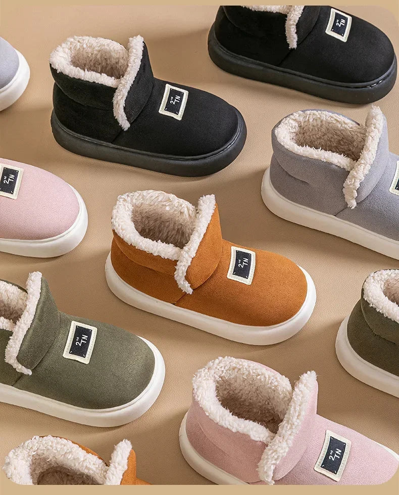 Fashion Winter Women Boots 2025 New Men Cotton Boots Outdoor Snow Boots for Female Soft Sole House Shoes Non-Slips Shoes