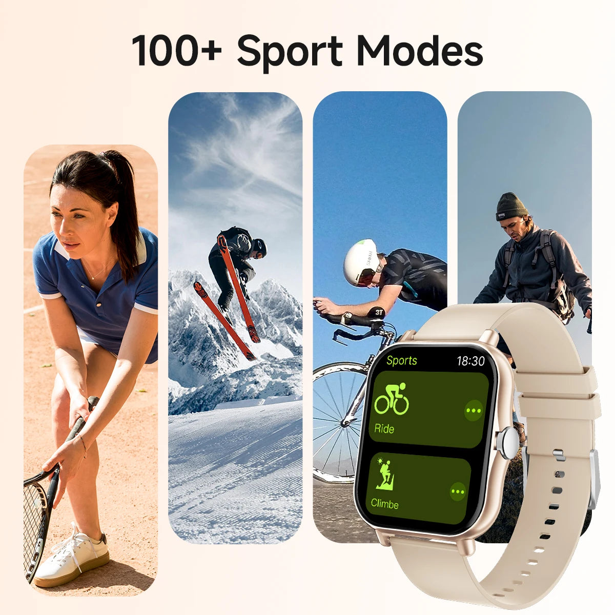 2026 New Smart Watch 1.83 HD Screen Multi-color Watch Strap Bluetooth Call Outdoor Sport Watch For Android/IOS Men Women