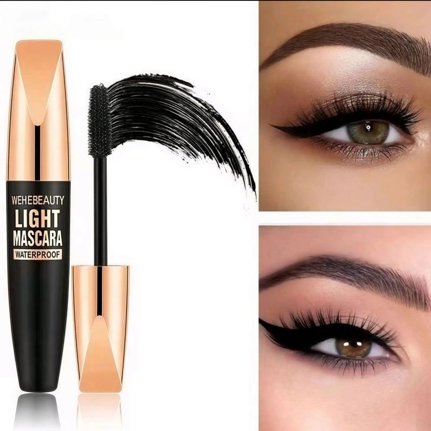 5D Eye Black Mascara Waterproof Lengthens Eyelashes Extension Silk Fiber Mascare Eye Makeup for Women Cosmetic Korean Make up
